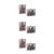 Glass Glass Santa Window Ornament Set of 6 For Sale - Image 7 of 7