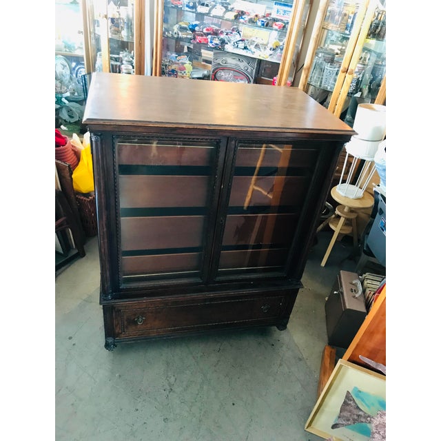 18th Century Vintage Cabinet With Glass Doors Chairish