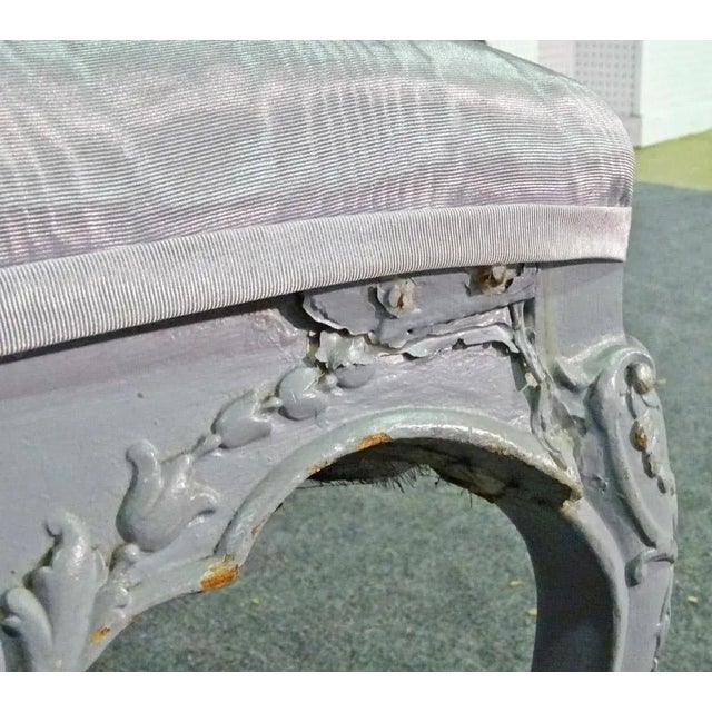 Wood Set of 6 French Cane Back Louis XV Painted Dining Chairs, Circa 1940 For Sale - Image 7 of 13