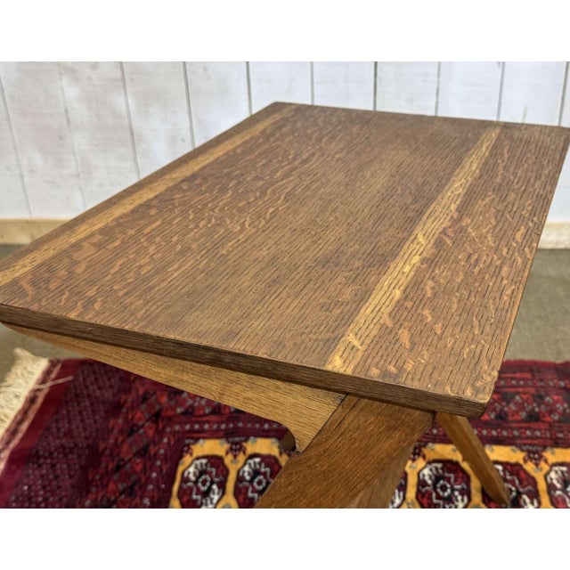 Wood Vintage Oak Side Table, 1970s For Sale - Image 7 of 9