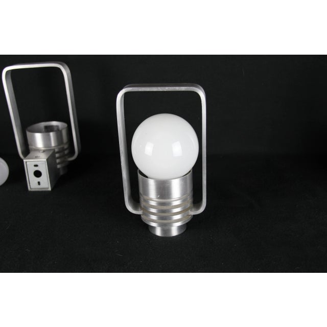 Mazda & Lita by Jacques Biny, Solid Aluminium Wall Lamps, Mid-Century France - a Pair For Sale - Image 9 of 10