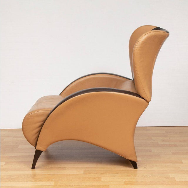 Spanish Armchair in Brown Leather For Sale - Image 4 of 14