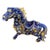 Chinese Cloisonné Horse Figurine With Gold-Tone Accents For Sale