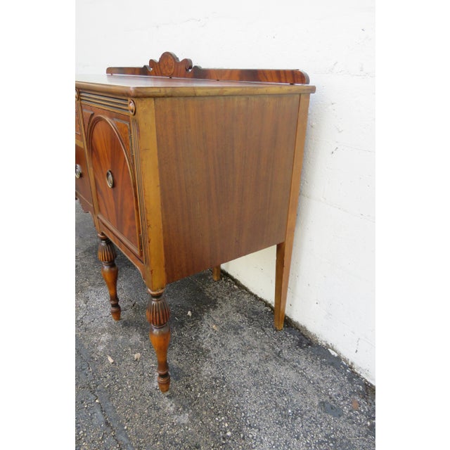 J B Van Sciver Early 1900s Carved Long Sideboard Buffet Credenza Bathroom Vanity For Sale - Image 11 of 12