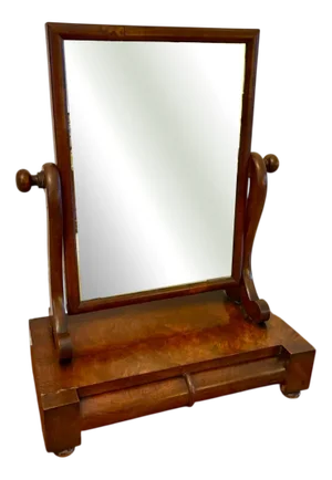 Antique Victorian Mahogany Swing Dressing Mirror, 1860s