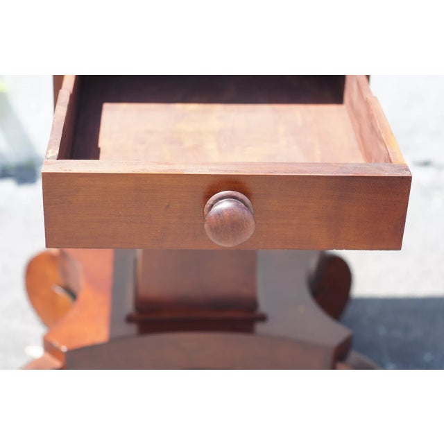 Cherry Wood Empire Dropleaf Table For Sale - Image 9 of 12