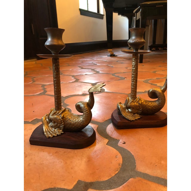 Vintage Dolphin Candlesticks a Pair Chairish
