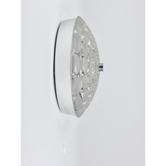 Large Round Op Art Glass Flush Mount from Peill & Putzler, 1970s For Sale - Image 14 of 17
