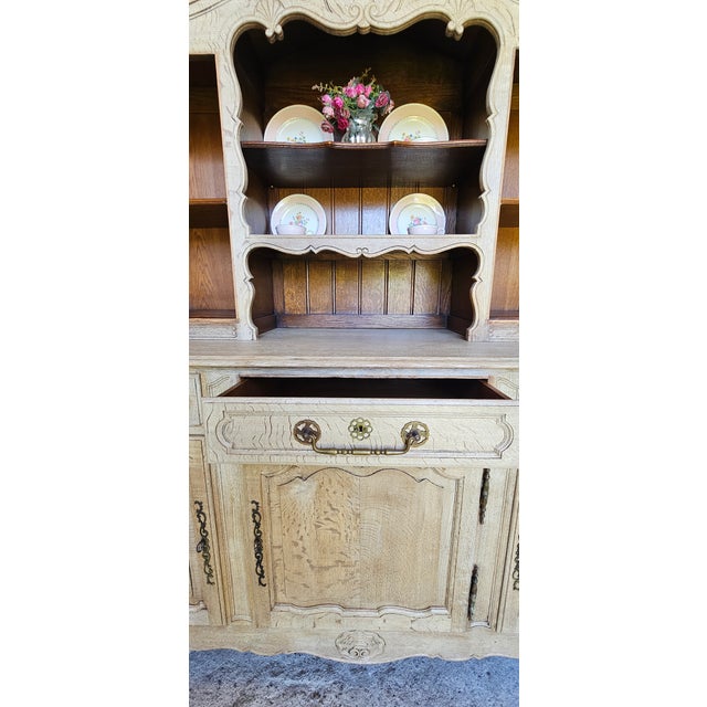 1920s French Wooden Cabinet, Sideboard Cabinet, 2 Piece Cabinet, Farm House Style For Sale - Image 16 of 16