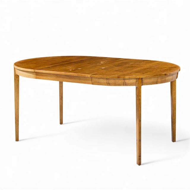 Edward Wormley for Dunbar Mid Century Walnut Expanding Dining Table With 4 Leaves For Sale - Image 11 of 18