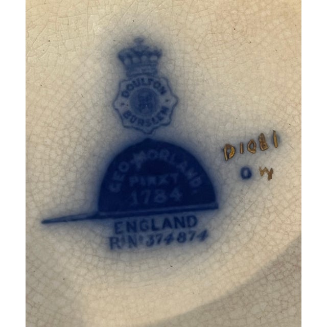 Royal Doulton Late 19th Century Royal Doulton Burslem Flow Blue Punch Bowl For Sale - Image 4 of 4