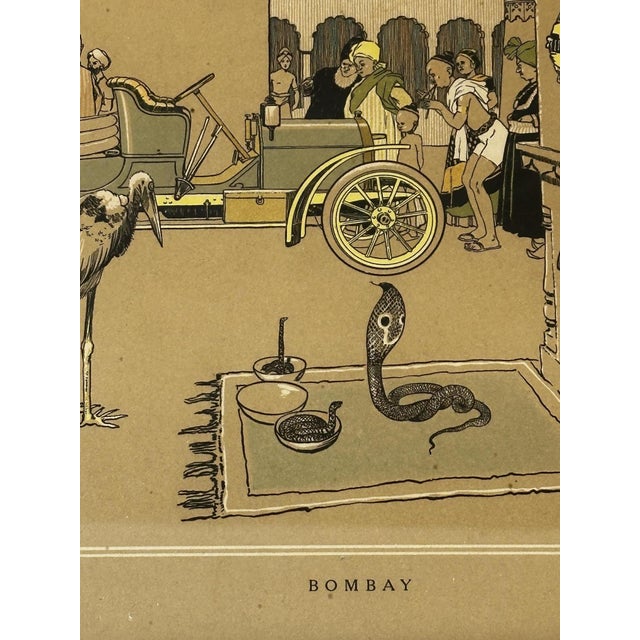 René Vincent, Berliet Illustration, Bombay, 1907, Print on Paper For Sale - Image 3 of 9