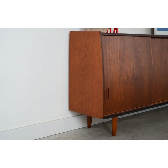 Orange Danish Teak Sideboard, 1970s For Sale - Image 8 of 18
