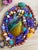 Metal Artisan Multigemstone Necklace With Agate Heart Pendant and Patinated Copper For Sale - Image 7 of 9