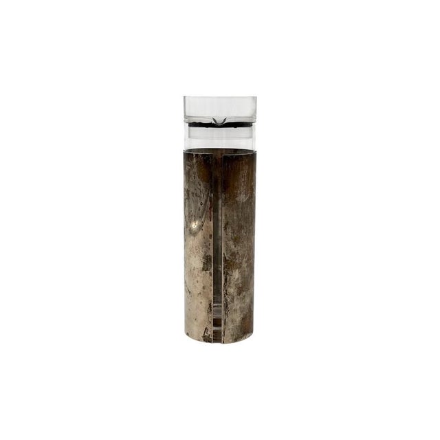Silver Modern Silver-Plated and Glass Mod. Oilvine Cruet from Lino Sabattini, Italy, 1970s For Sale - Image 8 of 13