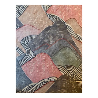 Kelly Wearstler Collection for Lee Jofa Groundworks Fabric Edo in Opal Linen 1 7/8 Yards For Sale