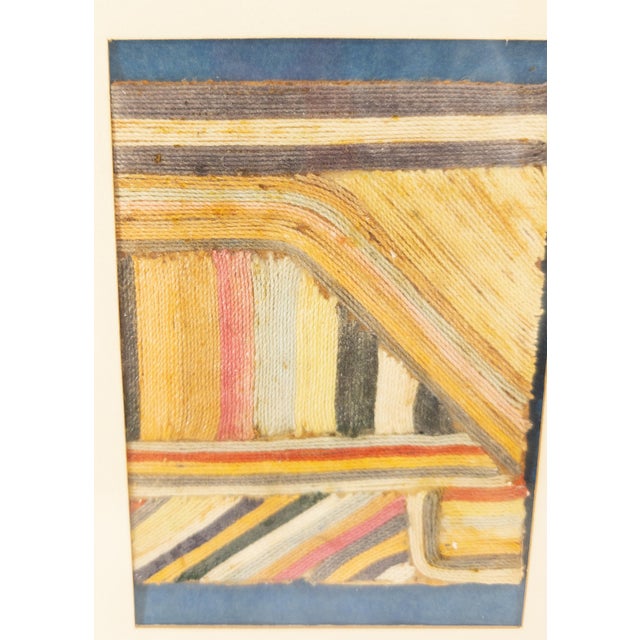 Mid-Century Modern Abstract Textile Thread Art Piece | Chairish