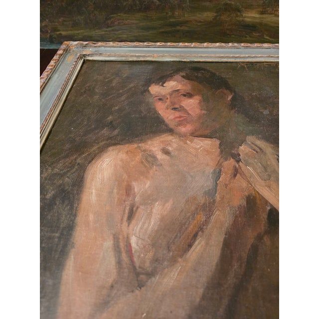 Vintage Mid Century Modern Signed Painting For Sale - Image 9 of 11