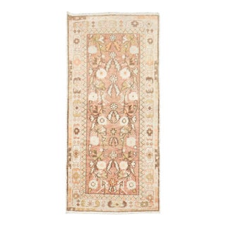 Peach Vintage Turkish Floral Small Rug rug no.j4688 For Sale
