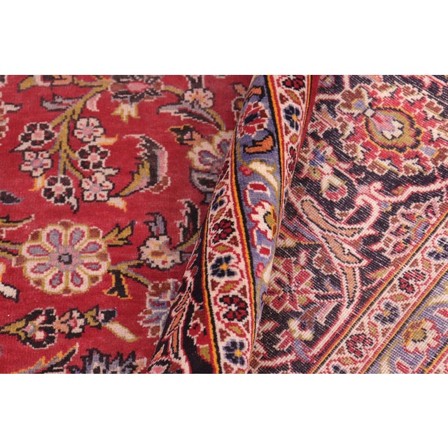 Red Rustic Persian Red/Black Wool Rug - 9'5'' X 13'1'' For Sale - Image 8 of 10