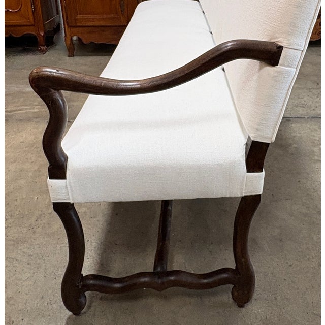French Early 20th Century Louis XIV Style French Walnut Os De Mouton Sofa For Sale - Image 3 of 11