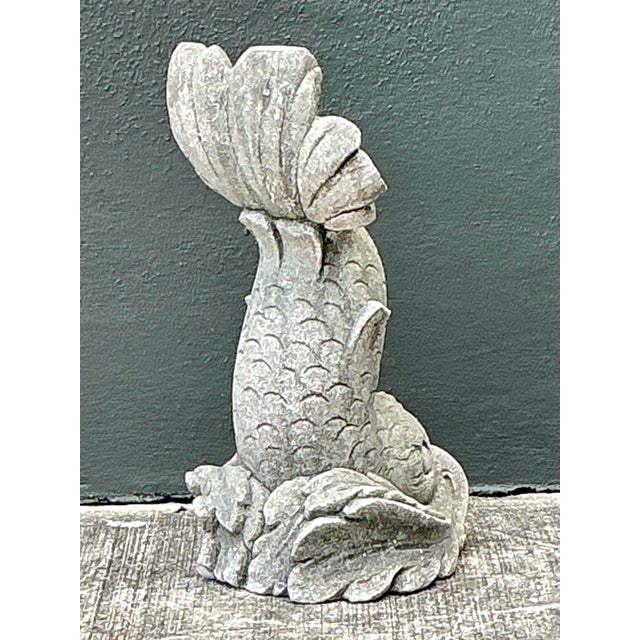 Late 20th Century Vintage Cast Concrete Dolphin For Sale - Image 5 of 12