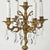 French Vintage Brass and Crystal Table Chandelier 5 Arm Candelabra Lamp For Sale - Image 3 of 15