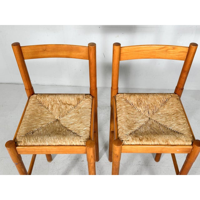 Vintage Carimate Stools in Pine by Vico Magistretti, 1970s, Set of 2 For Sale - Image 11 of 13