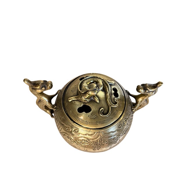 Mid 19th Century Antique Chinese Bronze Censor With Dragon Handles**OBO** For Sale - Image 5 of 9