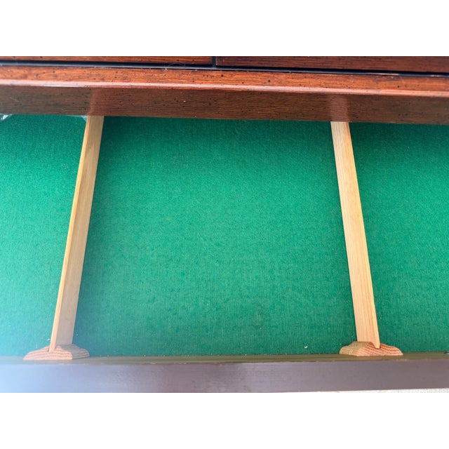 1970s Vintage Mid-Century Modern Campaign Flip-Top Dry Bar Server by Dixie For Sale - Image 9 of 12