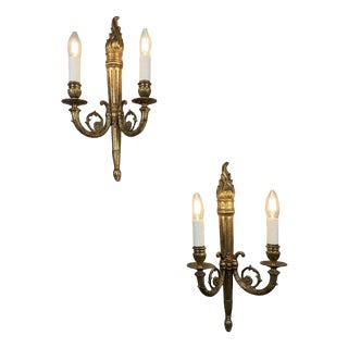 Antique Empire French Torch Sconces For Sale