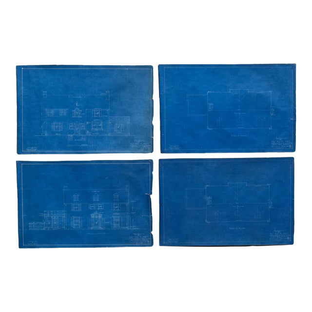 Set of San Mateo, Ca House Blue Prints C.1923 For Sale