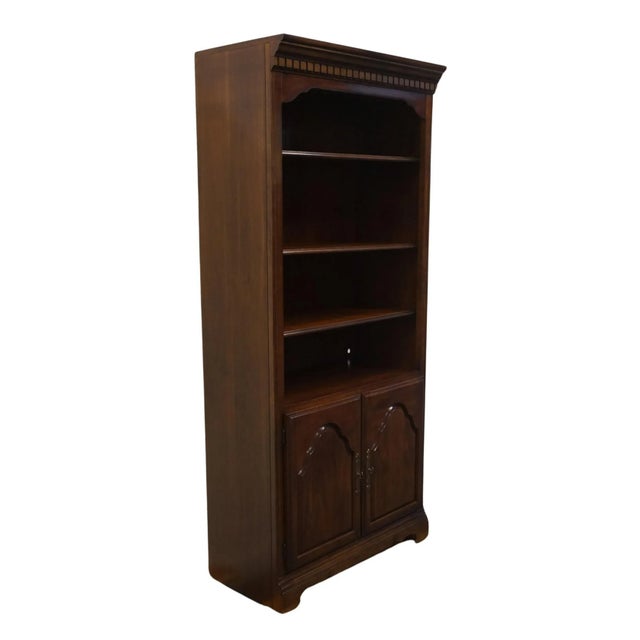 Hooker Late 20th Century Hooker Furniture Solid Cherry Traditional Style 34" Bookcase / Wall Unit 76-582 For Sale - Image 4 of 9