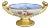 Early 20th Century Hutschenreuther Selb Footed Hand-Painted Floral Serving Bowl With Pearlized Glaze & Gold Trim For Sale