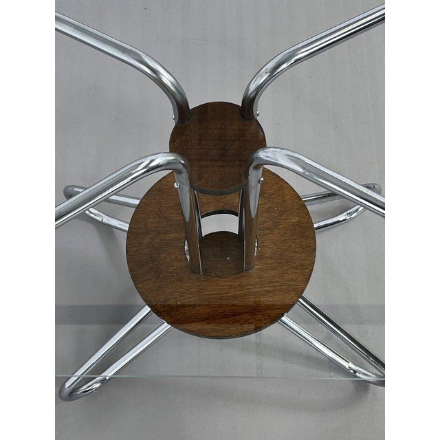 Silver Vintage Art Deco Side Table, 1930s For Sale - Image 8 of 9