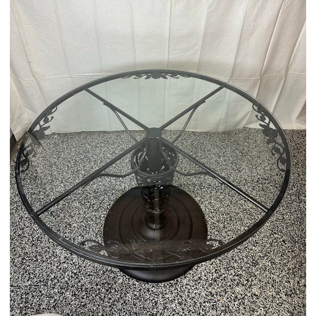 Mid-Century Modern Vintage Woodard Lions Shaw Wildflower Patio Set For Sale - Image 3 of 10