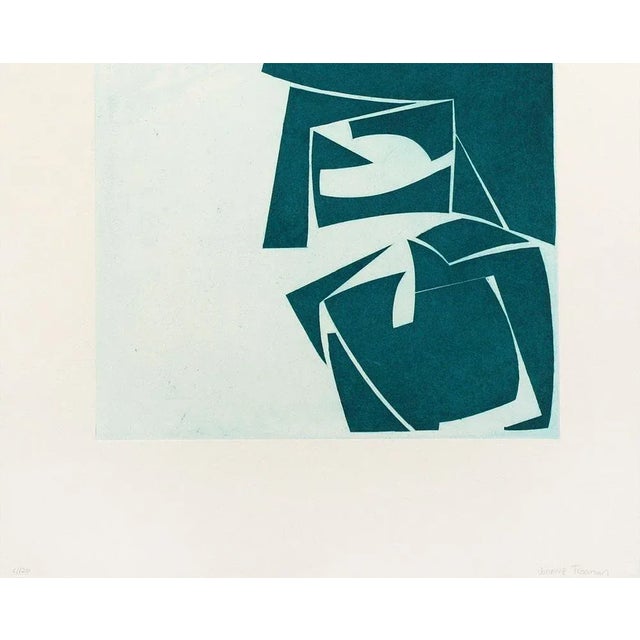 Abstract Joanne Freeman "Covers 3 Viridian" Print For Sale - Image 3 of 3