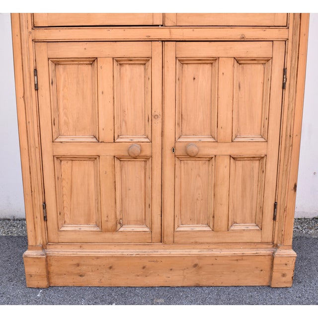 Late 19th Century English Pine Four Door Corner Cupboard, Circa 1860 For Sale - Image 5 of 12
