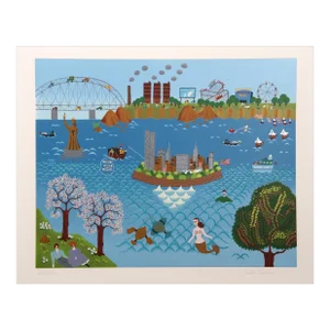 New York Fantasy, Gisela Fabian Screen Print