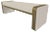 Somnus Bench with Flute Detailing in Ivory Boucle & Antique Brass Tint by Casa Botelho For Sale