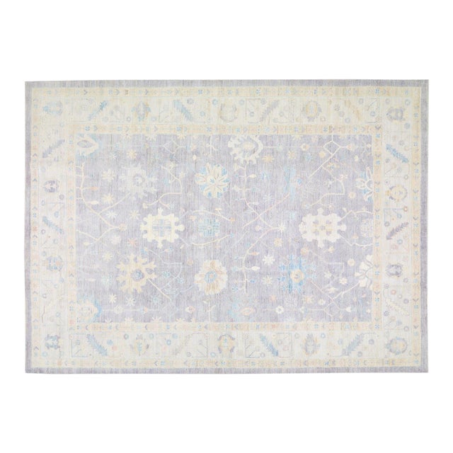 Turkish Wool Oushak Rug,10'X13'10" For Sale
