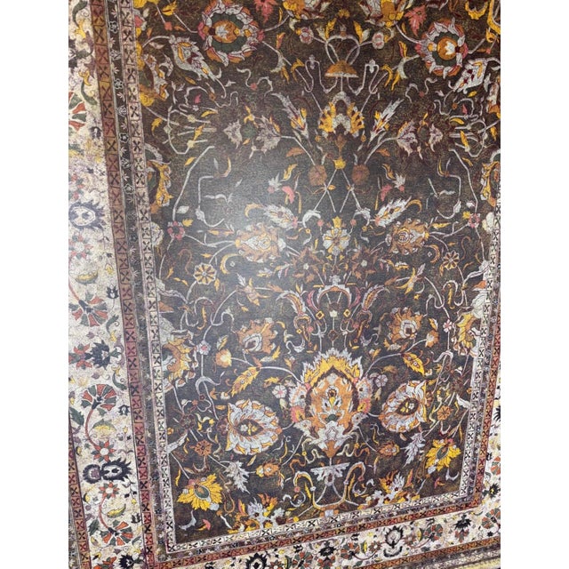 Large Persian Style Art on Wood Wall Hanging For Sale - Image 4 of 8