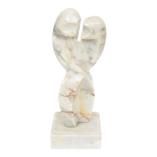 Vintage Abstract Variegated Marble Sculpture in Cubist Style, 1970's For Sale