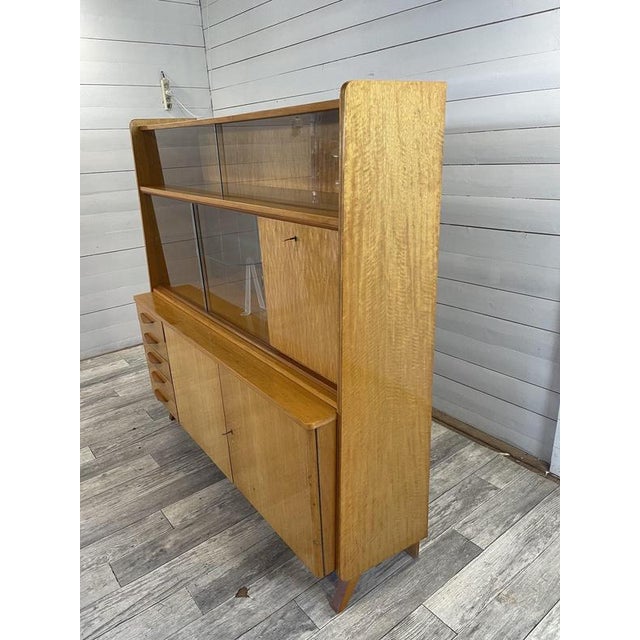 Vintage-Retro Secretaire-Show/bar Case by Novy Domov 1968 with original key and glass [even inside] In superb original...