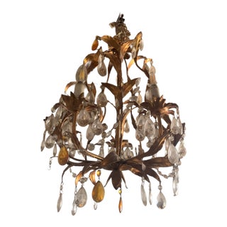 Antique Bronze Baroque Chandelier For Sale
