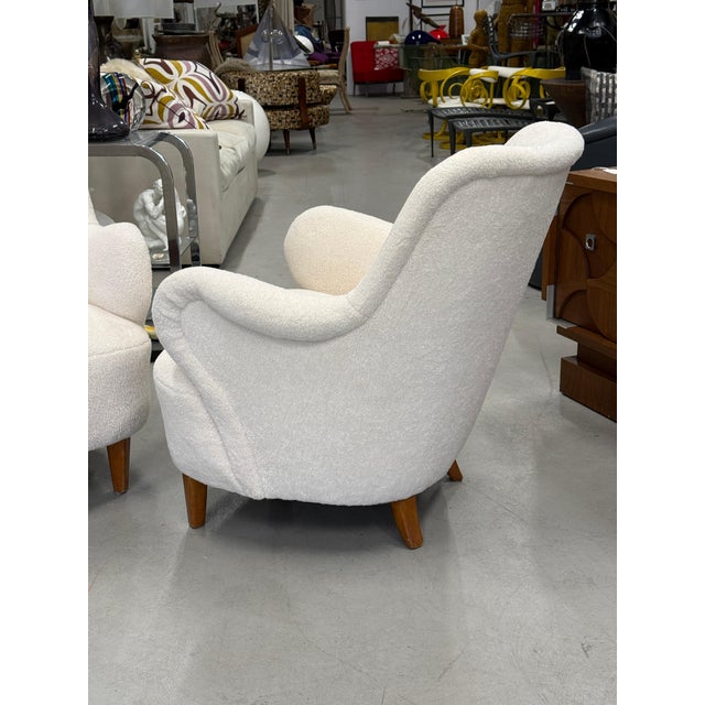 Pair of Berg Swedish Club Chairs Circa 1945 Attributed to Gustav Axel For Sale - Image 14 of 18