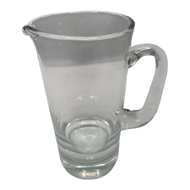 Vintage Glass Bar Pitcher For Sale