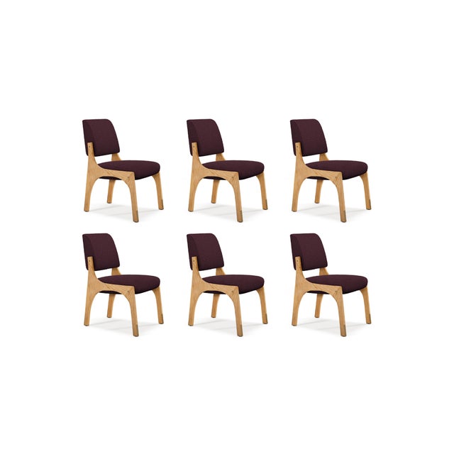 Not Yet Made - Made To Order Arches II Dining Chairs in Oak and Bouclé from Insidherland, Set of 6 For Sale - Image 5 of 5