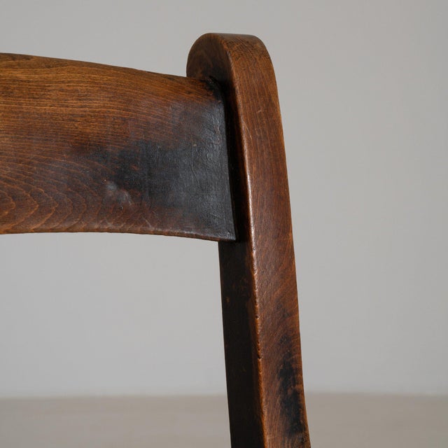 French 19th Century France Brown Wood Lounge Chair For Sale - Image 3 of 11