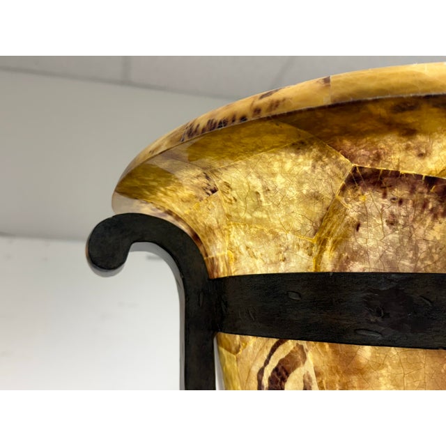 Shell Maitland-Smith Pen Shell Torchere Floor Lamp For Sale - Image 7 of 12